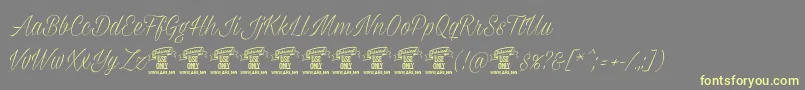 Milasianthinpersonal Font – Yellow Fonts on Gray Background