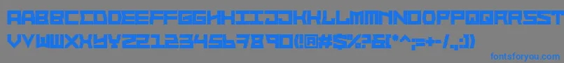 フォントBlockfaceBold – 灰色の背景に青い文字