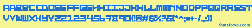 Шрифт BlockfaceBold – синие шрифты на жёлтом фоне