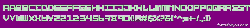 BlockfaceBold Font – Green Fonts on Purple Background