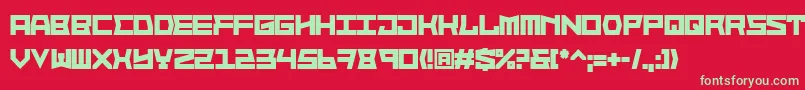 Шрифт BlockfaceBold – зелёные шрифты на красном фоне