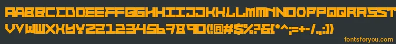 フォントBlockfaceBold – 黒い背景にオレンジの文字