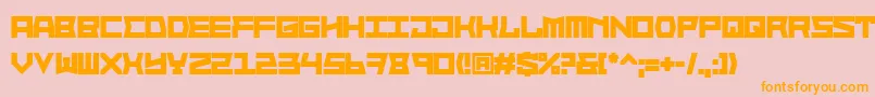 BlockfaceBold Font – Orange Fonts on Pink Background