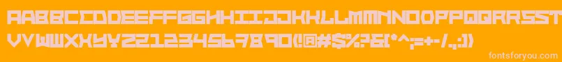 BlockfaceBold Font – Pink Fonts on Orange Background