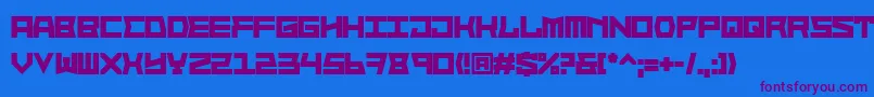 BlockfaceBold Font – Purple Fonts on Blue Background