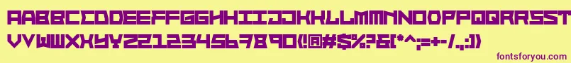 BlockfaceBold Font – Purple Fonts on Yellow Background