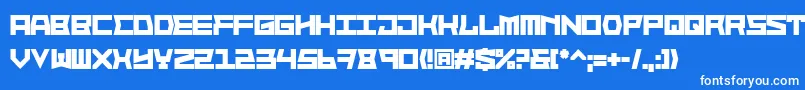 フォントBlockfaceBold – 青い背景に白い文字