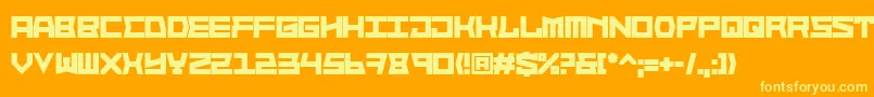 BlockfaceBold Font – Yellow Fonts on Orange Background