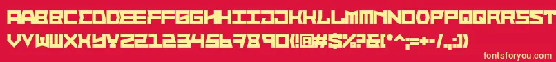 BlockfaceBold Font – Yellow Fonts on Red Background