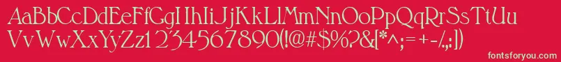 Valitssk Font – Green Fonts on Red Background