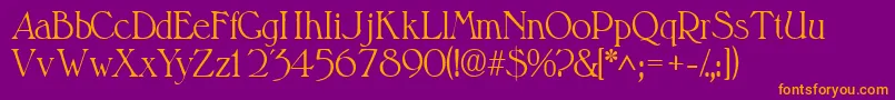 Valitssk Font – Orange Fonts on Purple Background