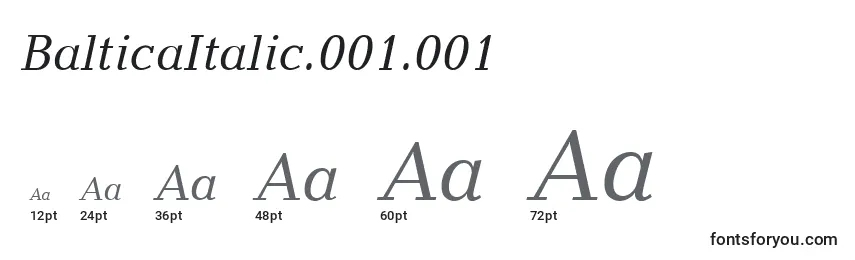 Größen der Schriftart BalticaItalic.001.001