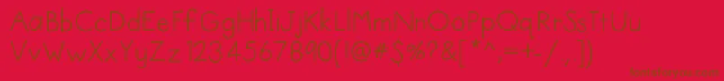 Helloiheart Font – Brown Fonts on Red Background