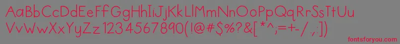 Helloiheart Font – Red Fonts on Gray Background