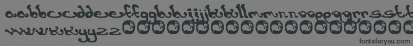 Earthling. Font – Black Fonts on Gray Background