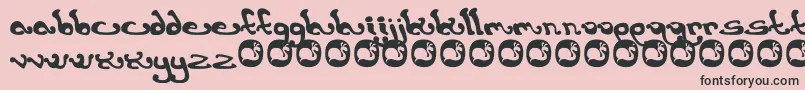 Earthling. Font – Black Fonts on Pink Background