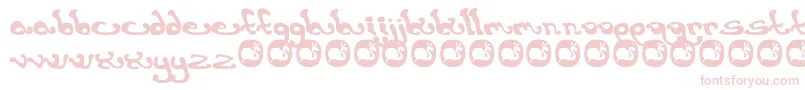 Earthling.-Schriftart – Rosa Schriften auf weißem Hintergrund