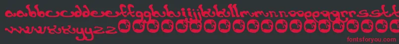 Earthling. Font – Red Fonts on Black Background