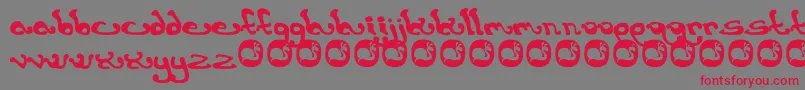 Earthling. Font – Red Fonts on Gray Background