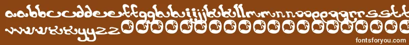 フォントEarthling. – 茶色の背景に白い文字