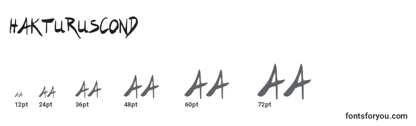 Hakturuscond Font Sizes