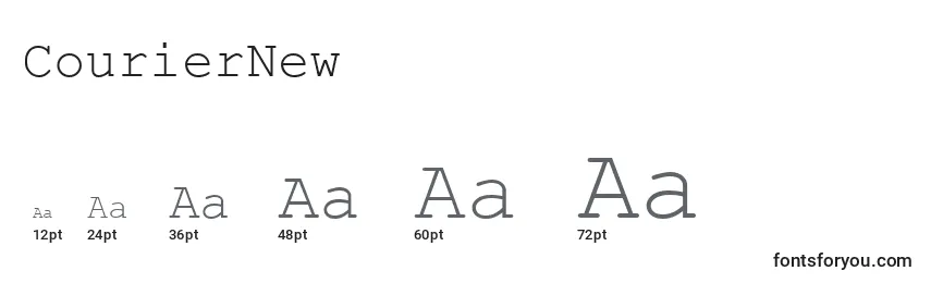 CourierNew Font Sizes