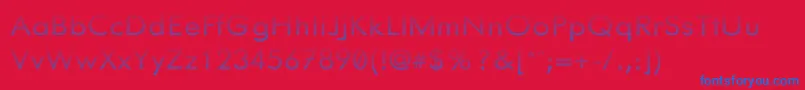 Więcej informacji o czcionce Knurledgrips Czcionka Knurledgrips – niebieskie czcionki na czerwonym tle