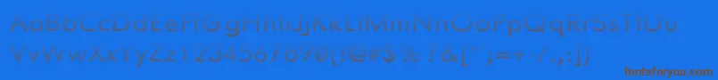 Knurledgrips Font – Brown Fonts on Blue Background