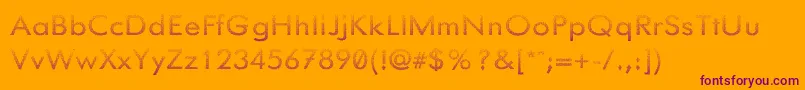 Knurledgrips Font – Purple Fonts on Orange Background