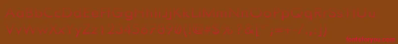 Fonte Knurledgrips – fontes vermelhas em um fundo marrom