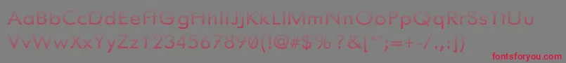 フォントKnurledgrips – 赤い文字の灰色の背景