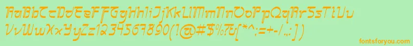 Sangkuriang Font – Orange Fonts on Green Background