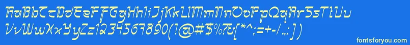 Sangkuriang Font – Yellow Fonts on Blue Background