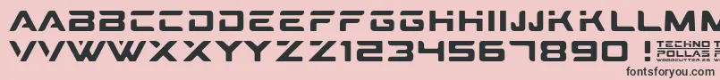 Technopollas Font – Black Fonts on Pink Background