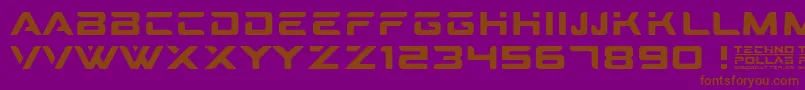 Technopollas Font – Brown Fonts on Purple Background