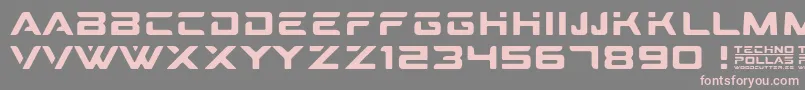 Technopollas Font – Pink Fonts on Gray Background