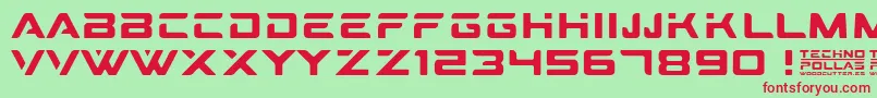 Technopollas Font – Red Fonts on Green Background