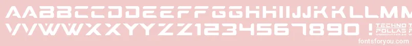 Technopollas Font – White Fonts on Pink Background