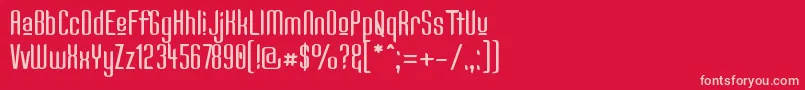 Kandidu Font – Pink Fonts on Red Background
