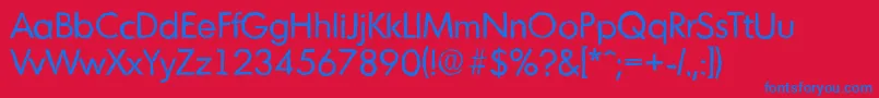 MontrealantiqueRegular Font – Blue Fonts on Red Background