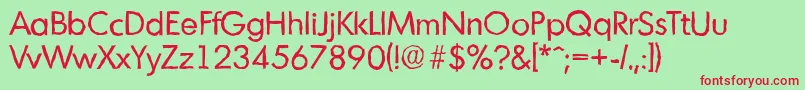 MontrealantiqueRegular Font – Red Fonts on Green Background