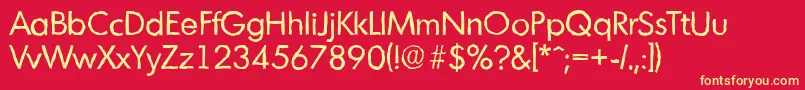 MontrealantiqueRegular Font – Yellow Fonts on Red Background