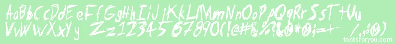 Tape Loop Font – White Fonts on Green Background
