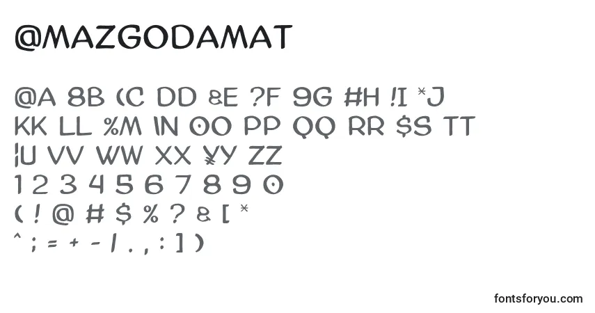 Schriftart Amazgodamat – Alphabet, Zahlen, spezielle Symbole
