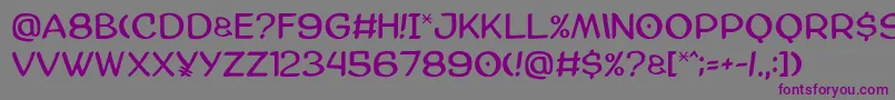 Amazgodamat-fontti – violetit fontit harmaalla taustalla