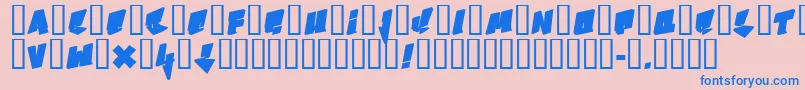 B Font – Blue Fonts on Pink Background