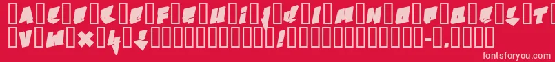 B Font – Pink Fonts on Red Background