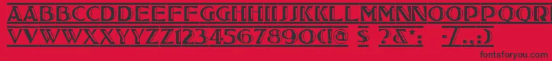 TucsonDeco-Schriftart – Schwarze Schriften auf rotem Hintergrund