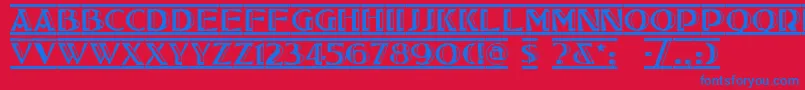 TucsonDeco Font – Blue Fonts on Red Background