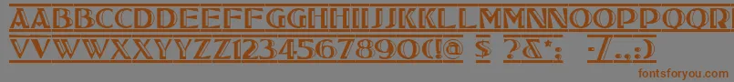 TucsonDeco Font – Brown Fonts on Gray Background